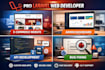 build custom laravel web application, API, admin panel and fix bugs