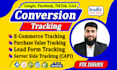 setup ga4 ecommerce tracking, facebook conversions api and google ads tracking