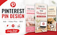 design engaging pinterest pins,  ads, and video pins optimized with SEO