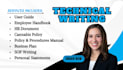 write concise and professional technical writing like user guides HR docs sops