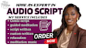 l create engaging audio scripts for podcasts and voice overs