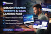 design framer website framer landing page template animation saas website design