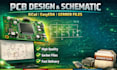 do circuit schematic pcb design pcb layout electronics for gerber, mcu