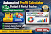 build automated excel or google sheets profit calculator, budget, rental tracker