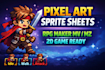 create pixel art animation sprite sheet for rpg maker 2d game character design