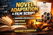 do novel adaptation treatment plot development tv series and film script