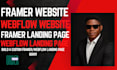 do webflow website, framer website, webflow framer landing page as webflow exper