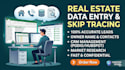 do professional real estate data entry and property research