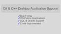develop or fix bugs in csharp windows forms applications with sql or oracle