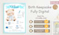 design personalized birth keepsakes digital and printable