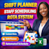 create staff scheduling rota shift planner in excel with automation
