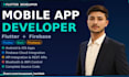 develop flutter mobile app with firebase and API integration