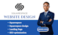 build squarespace website, design or redesign squarespace landing page seo