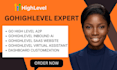 be go high level expert,dashboard customization,virtual assistant,saas website