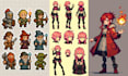 draw pixel game art isometric pixel asset pixel map tileset sprite sheet 2d art
