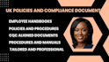 create UK policies procedures and compliance documents