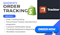 shopify order tracking parcel panel tracktor aftership track123 lookup trackify