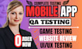 test and review app, website QA, android ios iphone ipad app