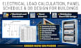 do electrical load calculation, panel schedule and db design for building