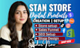 setup stan store, stan store design stan store marketing gumroad payhip website