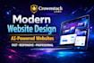 design a modern ai website