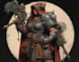 create epic warhammer 40k character art and design