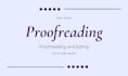 proofreading and editing improve your paper