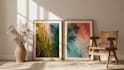make mid century modern digital wall art for etsy store