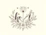design minimal feminine botanical boho rustic logo
