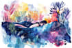 draw a unique watercolor illustration