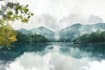 draw a watercolor landscape illustration