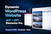 develop dynamic website with acf custom fields and cpt