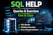 help you with sql queries and database exercises