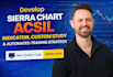 develop sierra chart acsil indicator, custom study or automated trading strategy