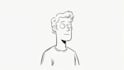 draw simple cartoon line art illustration