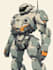do anime style mecha robot illustrations