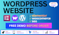 build a fast wordpress website with elementor and SEO