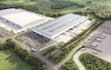 design 3d aerial views render,remodel business park development,warehouse layout