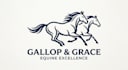 design a strong and elegant horses logo