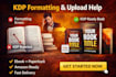 format your book and upload to amazon kdp for publishing