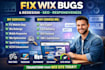 fix wix website bugs redesign wix website wix SEO wix responsiveness