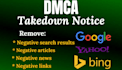 delete public negative posts articles, damaging links, bad search results