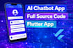 provide flutter ai chatbot app with source code