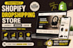 create a professional shopify dropshipping store