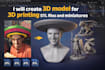 design high quality 3d printable stl models for 3d printing