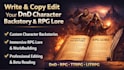 write and copy editing beta read your dnd character backstory and rpg lore