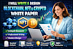 write and design blockchain, nft and crypto white paper