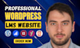 build and customize wordpress lms website with learndash, and elearning website