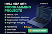 help with programming projects, coding and cs assignments