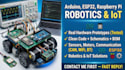 build arduino esp32 and raspberry pi robotics and iot prototyping services